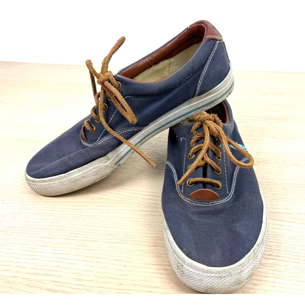 Polo‎ Ralph Lauren Vaughn Blue Canvas Casual Sneakers Shoes Mens Size 9D